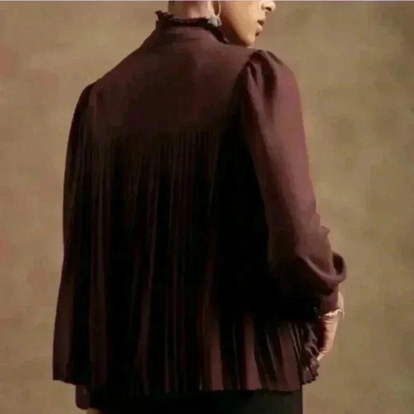 Banana Republic Chiffon Pleated Blouse - Picture 2 of 13